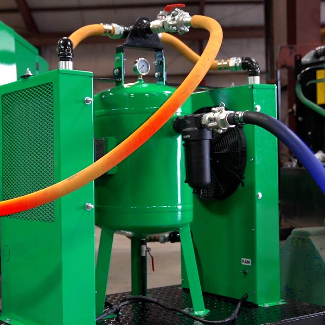 Dustless Blasting's Dual Fan ADCS 2500 air drying and cooling system.