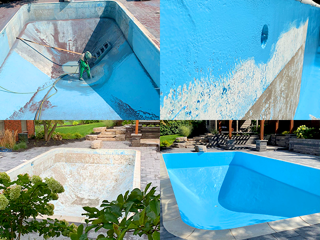 Concrete pool resurfacing