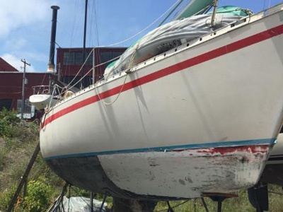 Antifouling Paint Half Removed