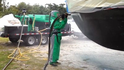 Antifouling Paint Removal by Waves to Wheels Dustless Blasting