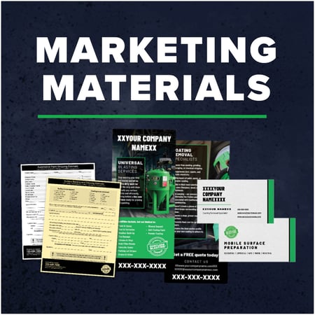printed marketing materials for dustless blasting contractors