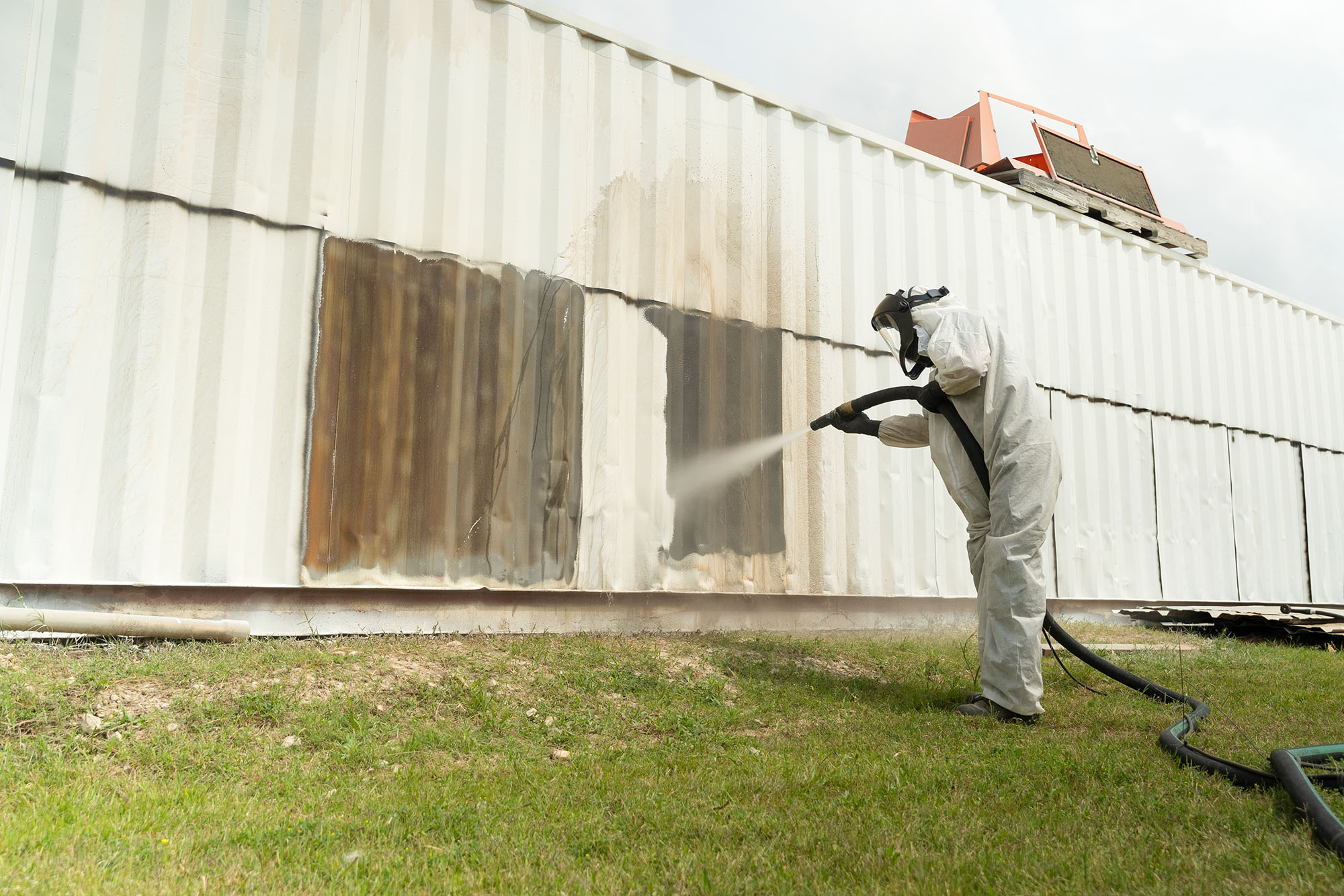 Nozzle Size Field Test - Blasting