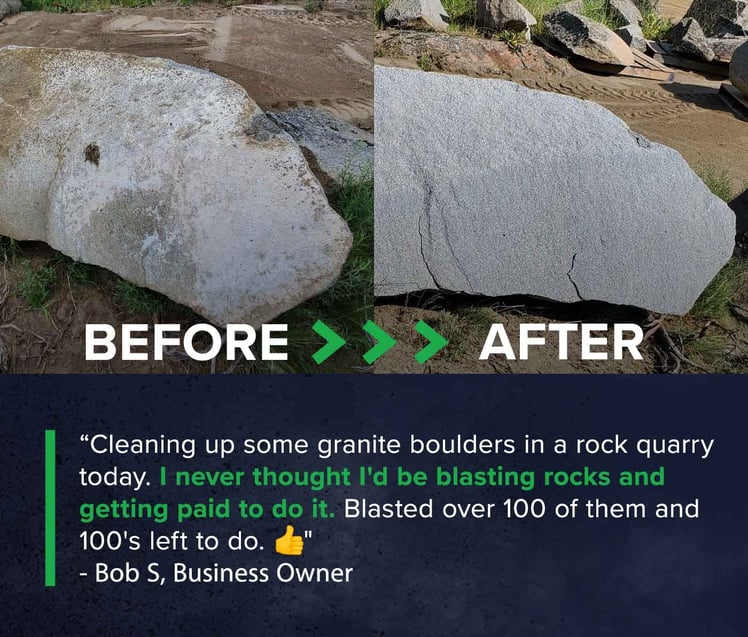 Quote from Dustless Blaster - Blasting Hundreds of Boulders in a Quarry 2