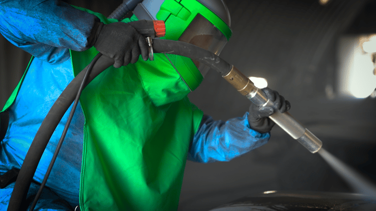 vapor blasting protective gear