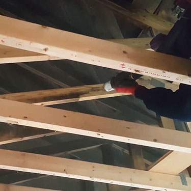 Soda Blasting Wood Beams