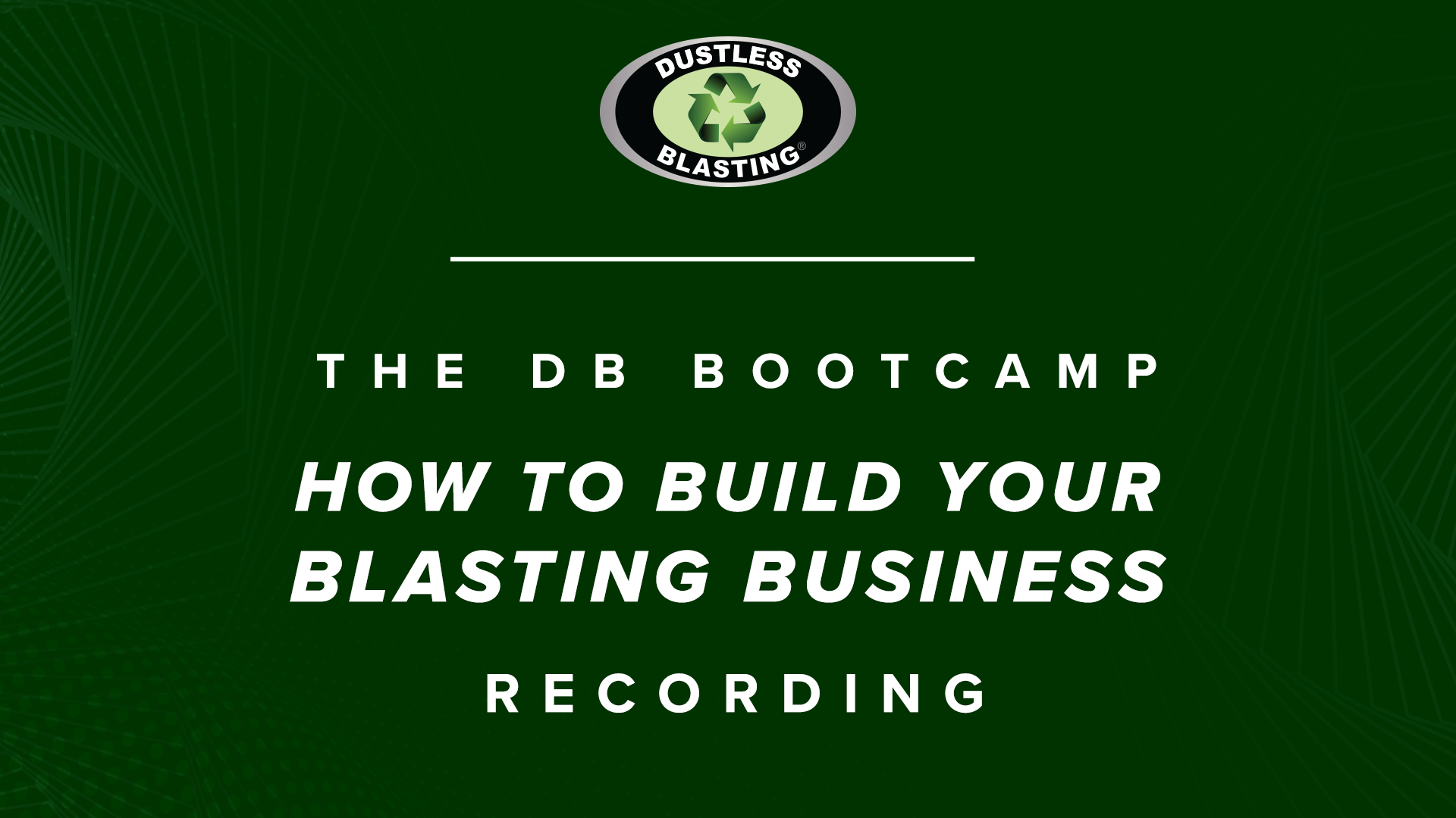 dustless blasting webinar for startup business owners