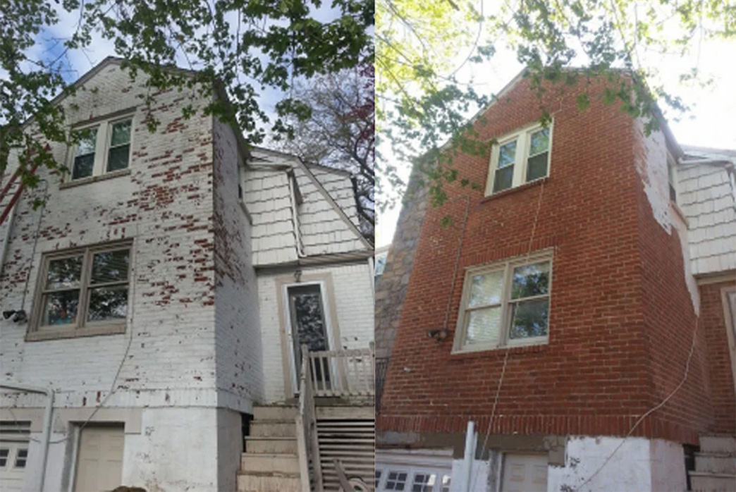 restoring masonry with a dustless blaster