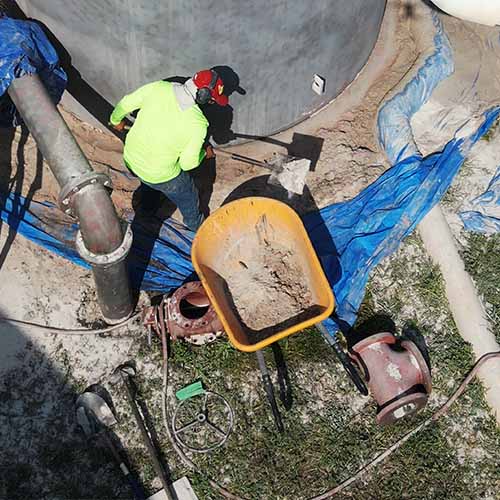 containment plastic tarp cleanup shovel