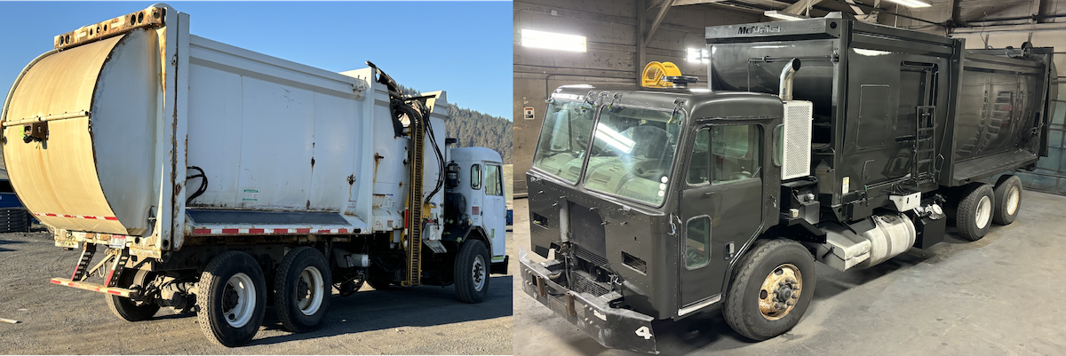 garbage truck before and after