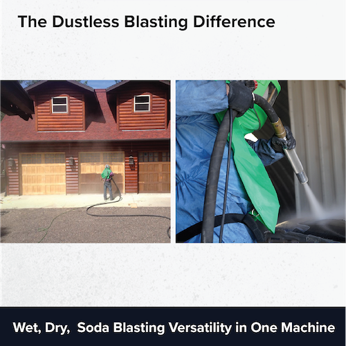Wet, dry, and soda blast in one machine