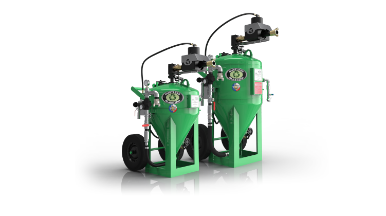 Two Dustless Blasting blast pots