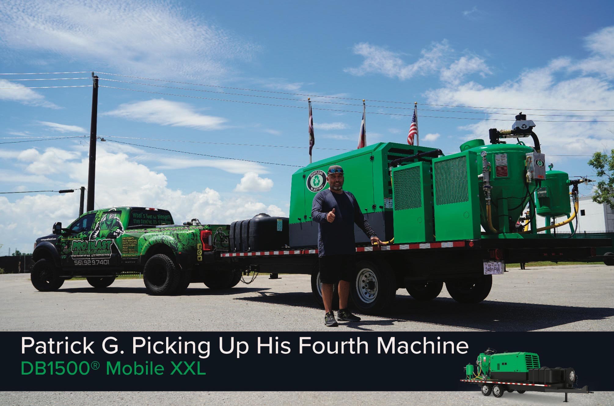 Dustless Blasting customer buys fourth machine