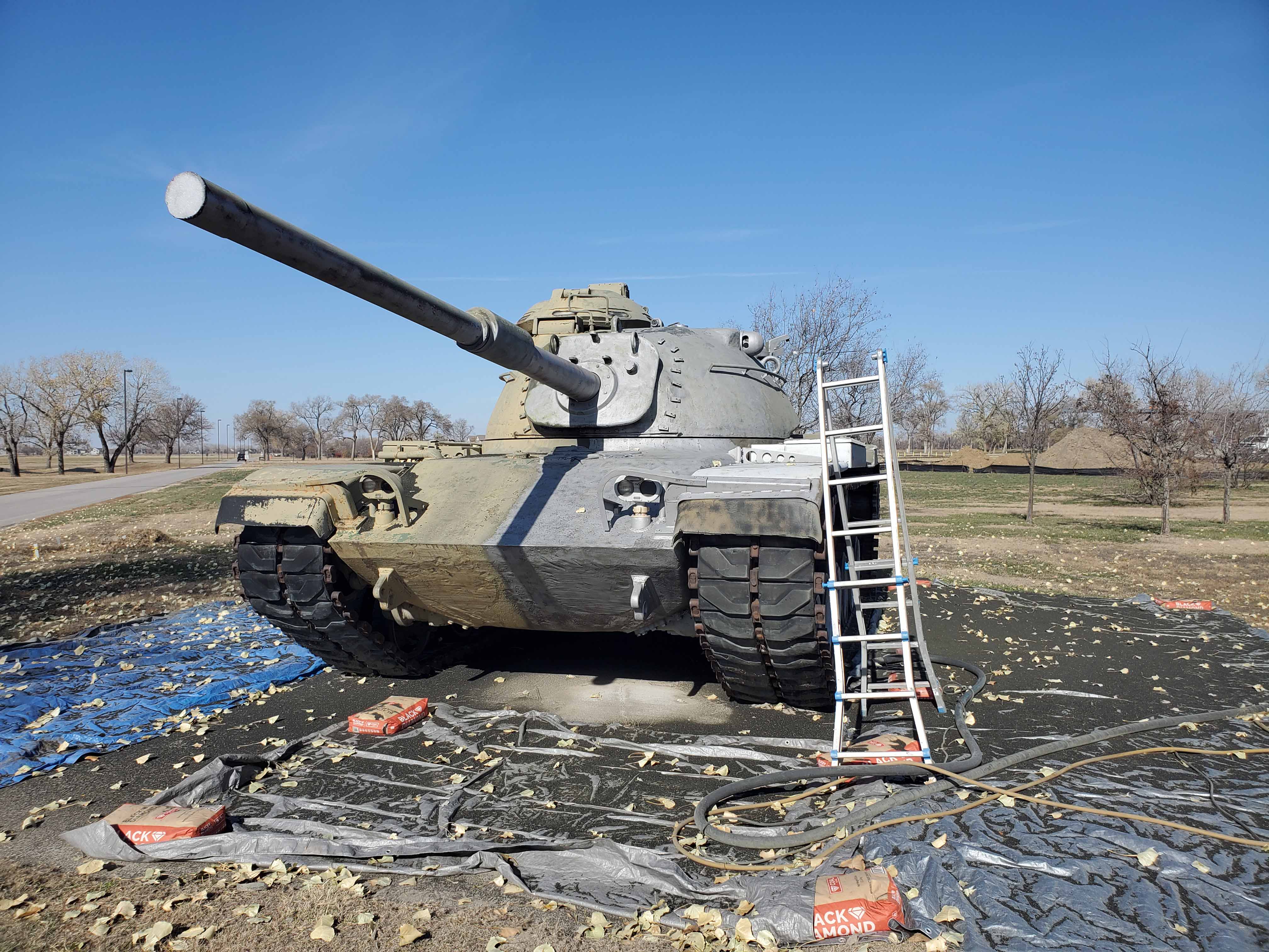 Tank restoration with Dustless Blasting