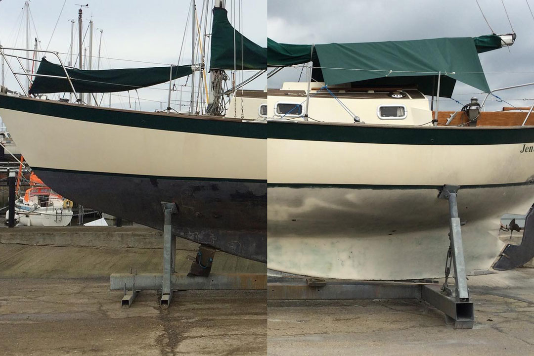 marine bottom paint removal