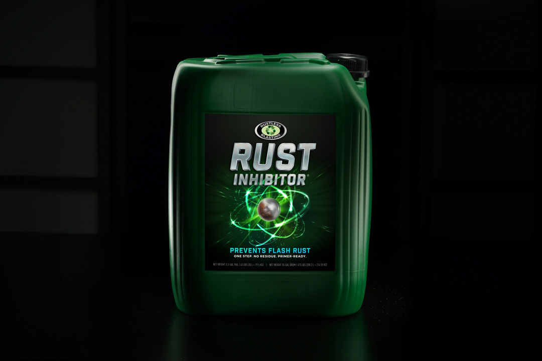 rust inhibitor container on dark background