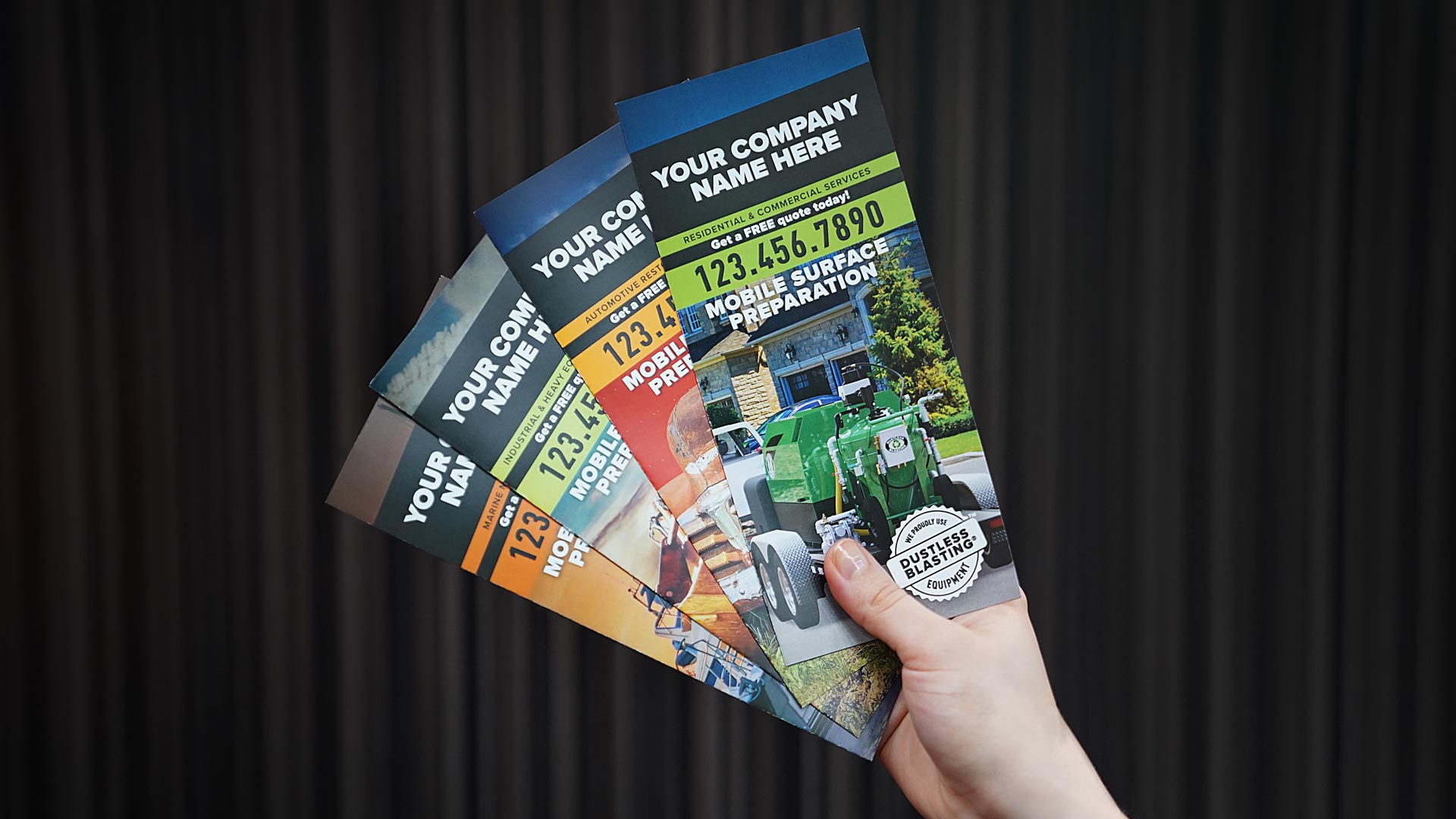 Brochures for dustless blasting services