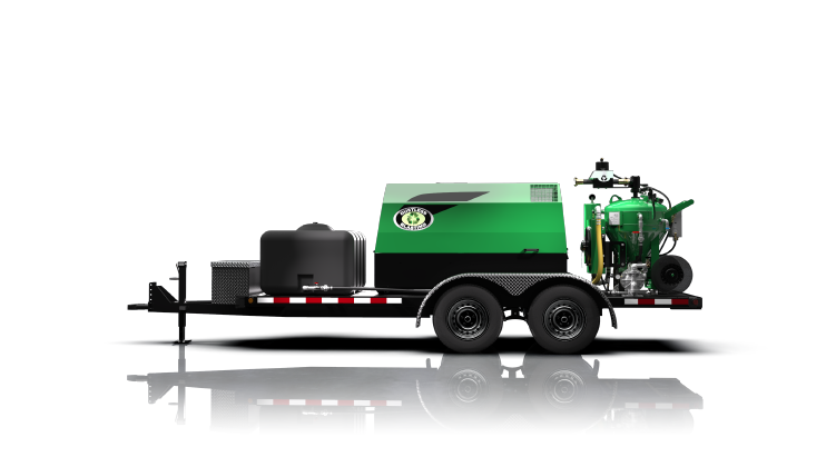 dustless blasting mobile trailer