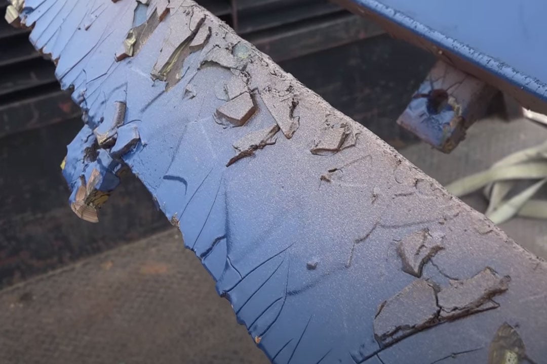 thick paint layers on paint racks