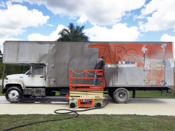 Vapor Blasting Fleet Vehicles